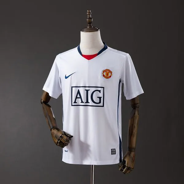 Camiseta de fútbol Manchester United 2008/09 VISITANTE MANGA CORTA VERSION FAN
